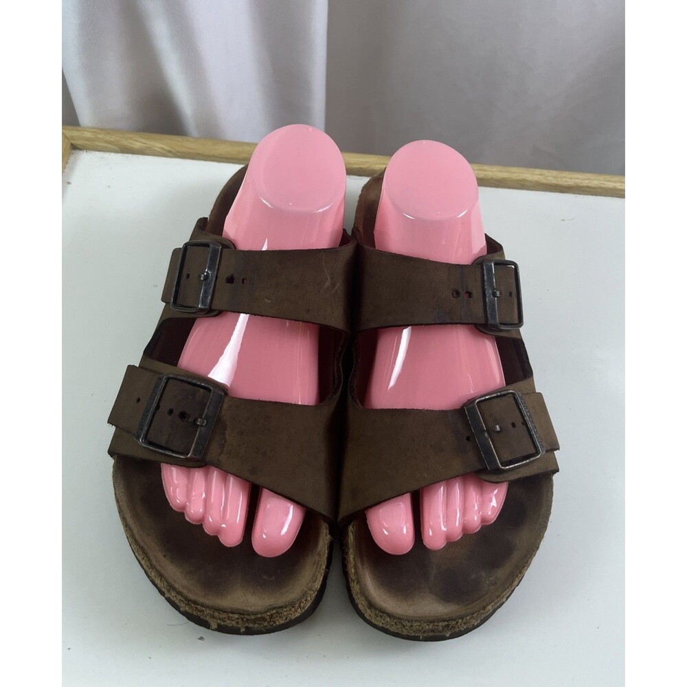 Birkenstock Unisex Arizona Brown Sandals Size 10 Summer Beach Resort Vacation